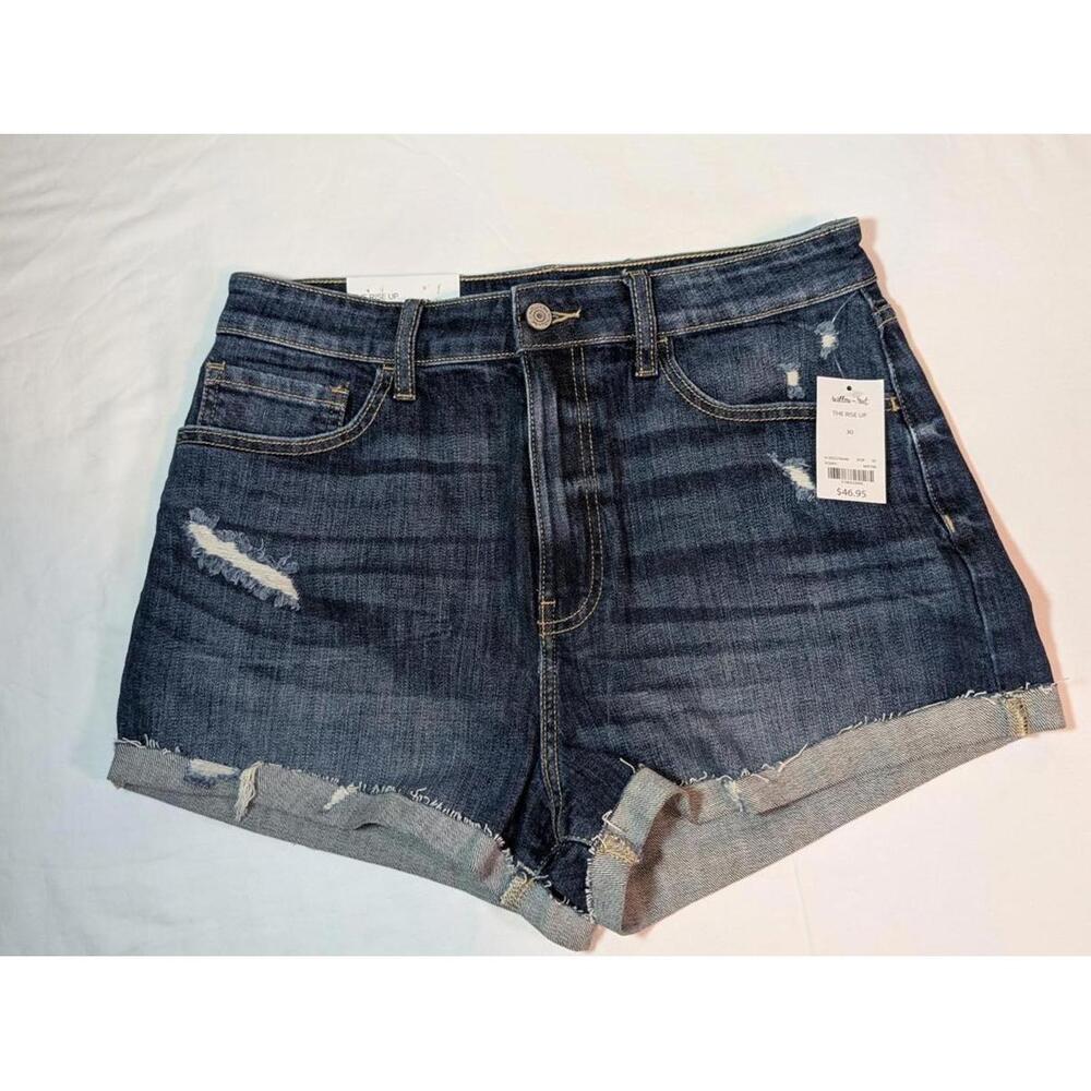 Willow & Root Buckle Size 30 Denim "The Rise Up" Distressed Shorts NWT